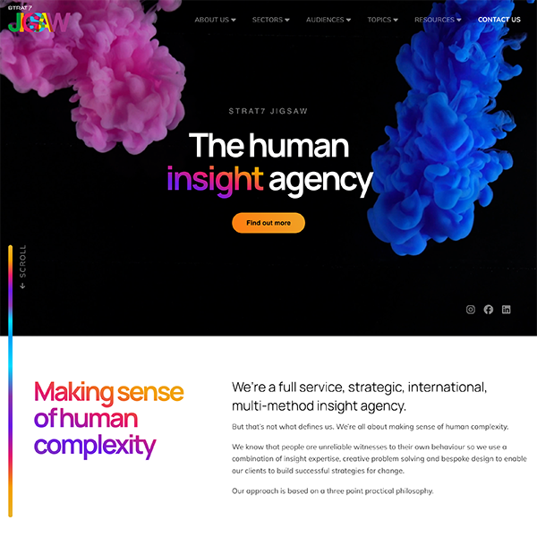 Analytics dashboard on a screen